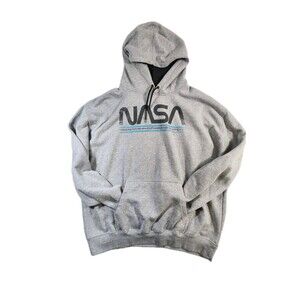 Prairie Mountain Mens Nasa Sweatshirt XXL Gray Kennedy Space Center Hooded